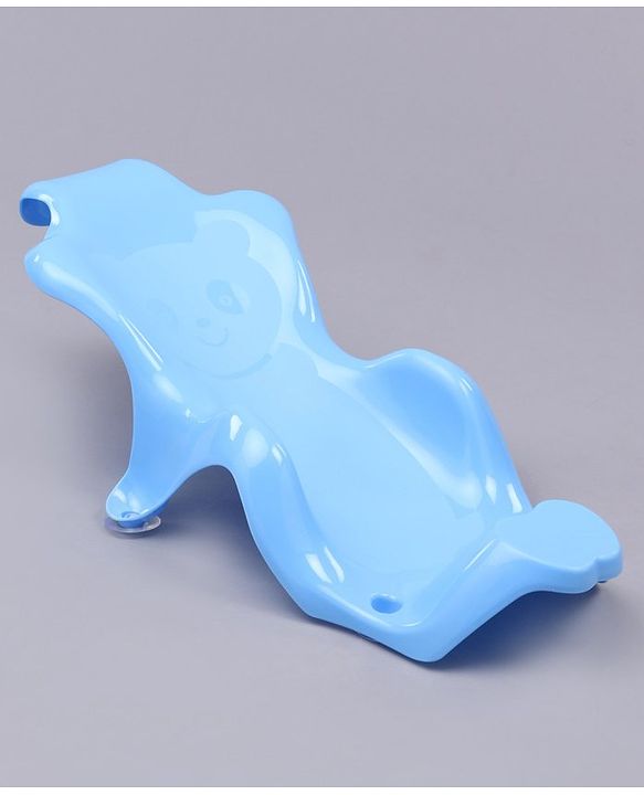 Babyhug Large Size Bath Tub With Bath Sling Bear Print - Blue (Color May Vary)