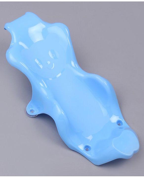 Babyhug Large Size Bath Tub With Bath Sling Bear Print - Blue (Color May Vary)
