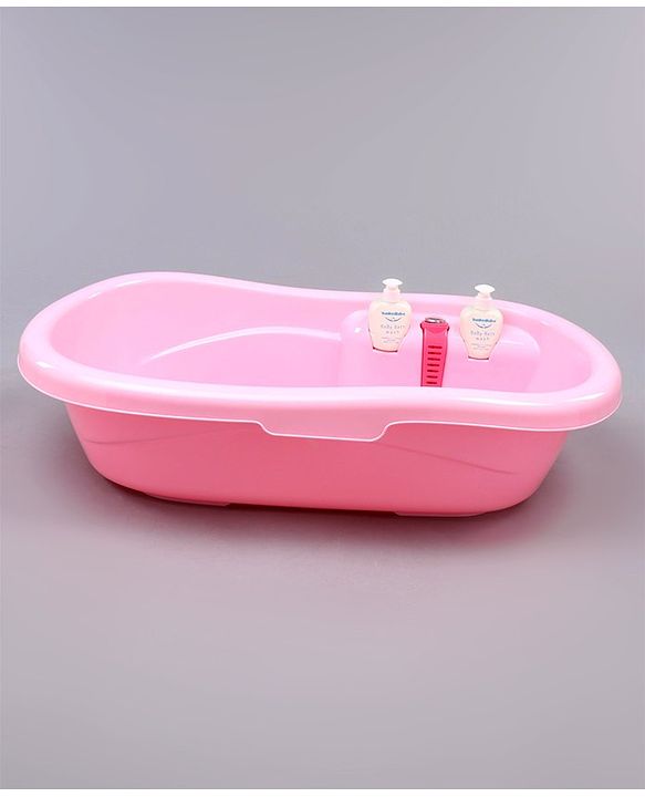 Babyhug Bath Tub Set With Bath Wash  - Pink
