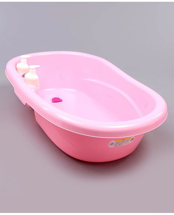 Babyhug Bath Tub Set With Bath Wash  - Pink