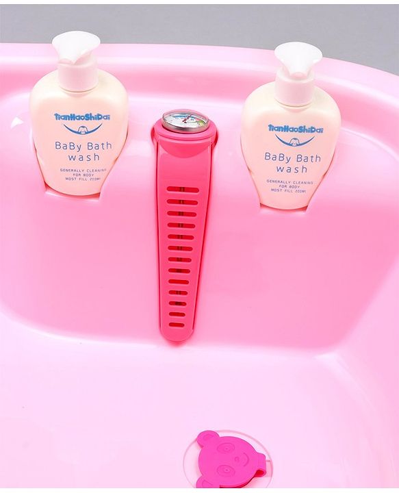 Babyhug Bath Tub Set With Bath Wash  - Pink