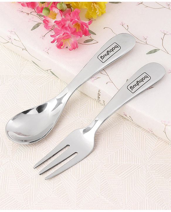 Babyhug Stainless Steel Spoon & Fork Set - Pack of 4