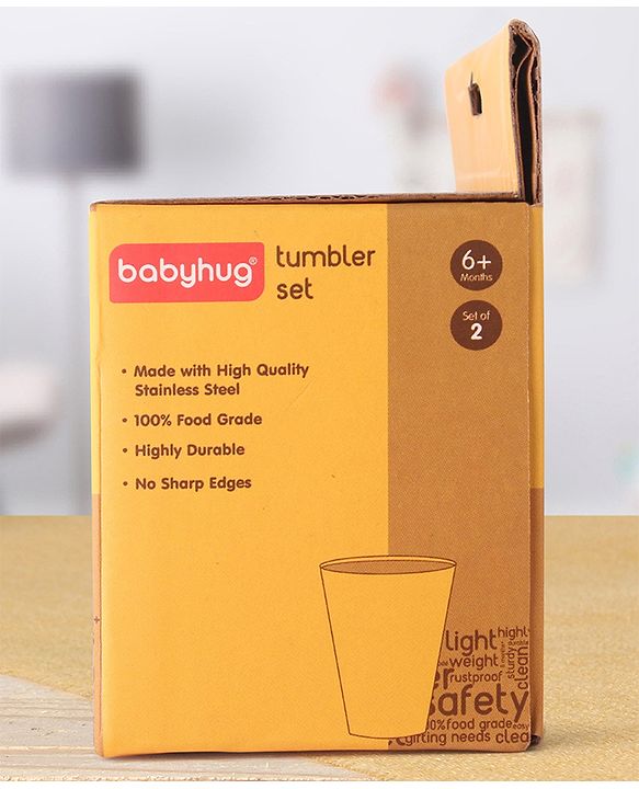 Babyhug Stainless Steel Mini Tumbler Set of 2 - 120 ml each