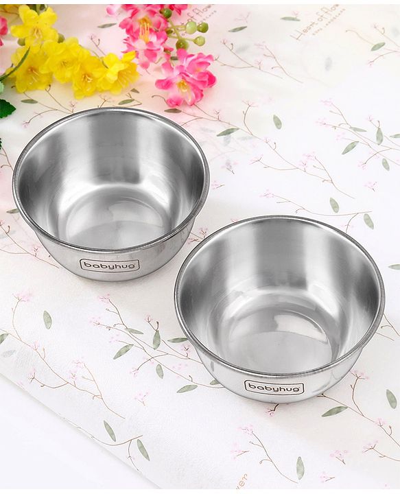 Babyhug Stainless Steel Feeding Bowl 150 ml - Set of 2