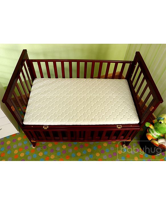 Babyhug Chester 3 in 1 Junior Bed cum Cot With Mattress- Dark Brown