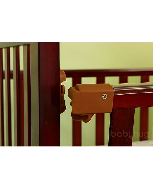 Babyhug Chester 3 in 1 Junior Bed cum Cot With Mattress- Dark Brown