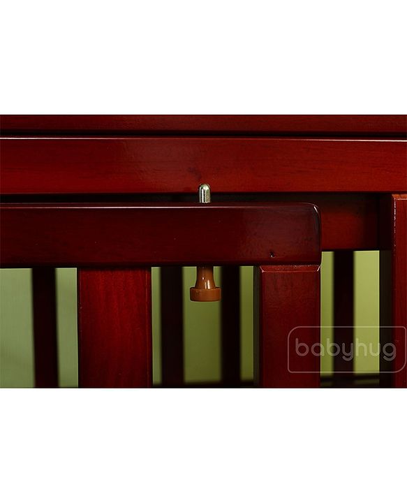 Babyhug Chester 3 in 1 Junior Bed cum Cot With Mattress- Dark Brown