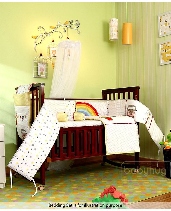 Babyhug Chester 3 in 1 Junior Bed cum Cot With Mattress- Dark Brown