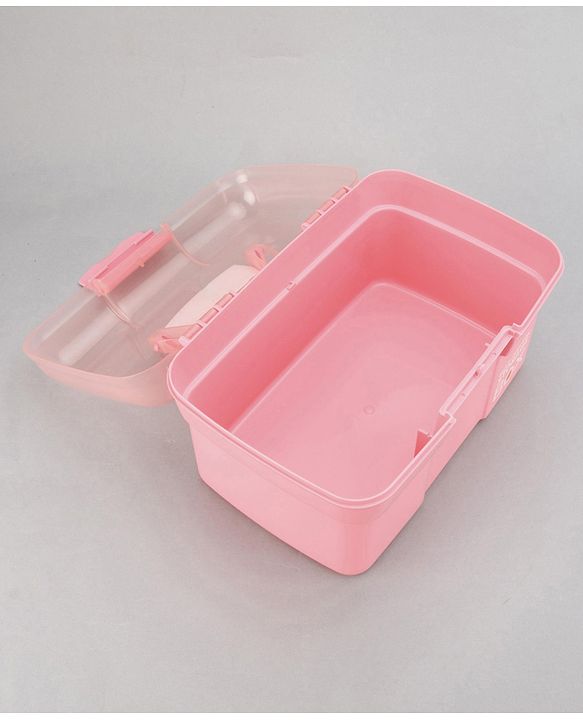 Compact Multi Functional Storage Box with Handles- Pink Online in