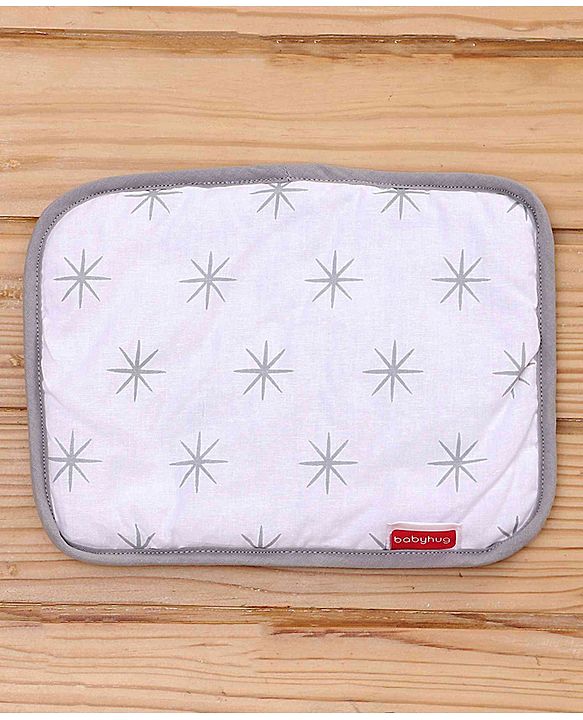 Babyhug Premium 3 Piece Nest Gadda Set With Diaper Changing Mat in Polka Dots Print - Green