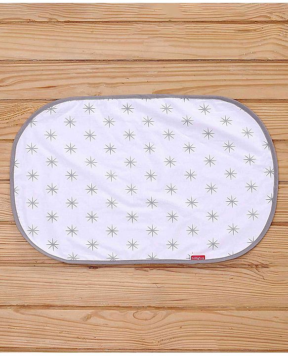 Babyhug Premium 3 Piece Nest Gadda Set With Diaper Changing Mat in Polka Dots Print - Green