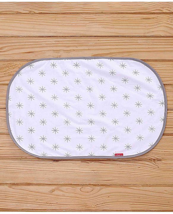 Babyhug Premium 3 Piece Nest Gadda Set With Diaper Changing Mat in Polka Dots Print - Green