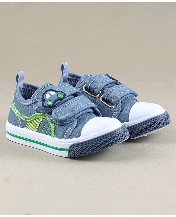 Cute Walk by Babyhug Canvas Shoes Car Patch - Light Blue