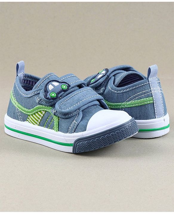 Cute Walk by Babyhug Canvas Shoes Car Patch - Light Blue