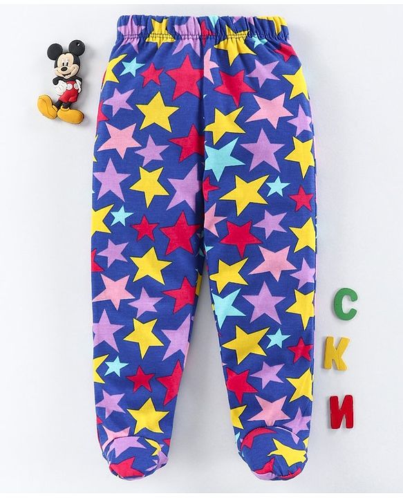 Babyhug Bootie Leggings Star Print - Blue