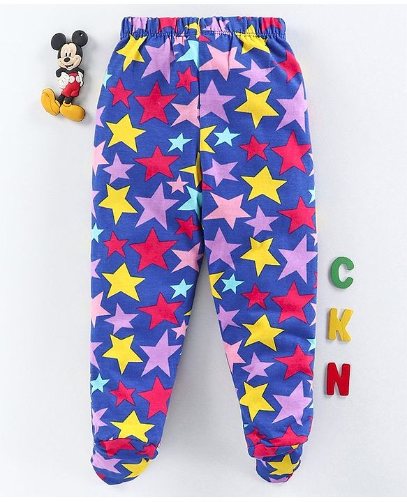 Babyhug Bootie Leggings Star Print - Blue