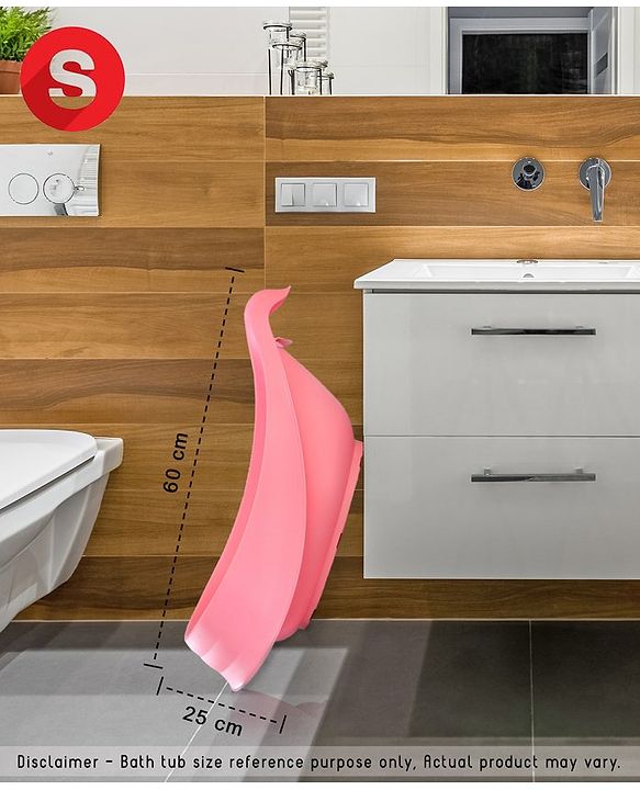 Babyhug Bath Tub With In-built Bather (Small Size) - Pink