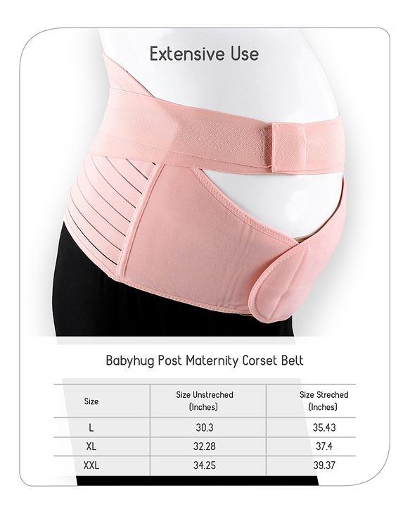 Babyhug XX Large Size Pre Maternity Corset Belt For Pregnancy Support - Beige