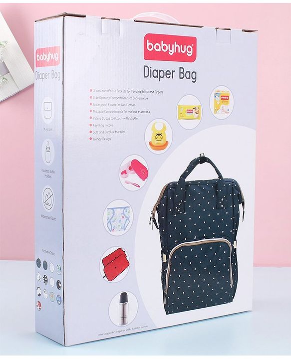 Babyhug Diaper Bag Flamingo Print - Green