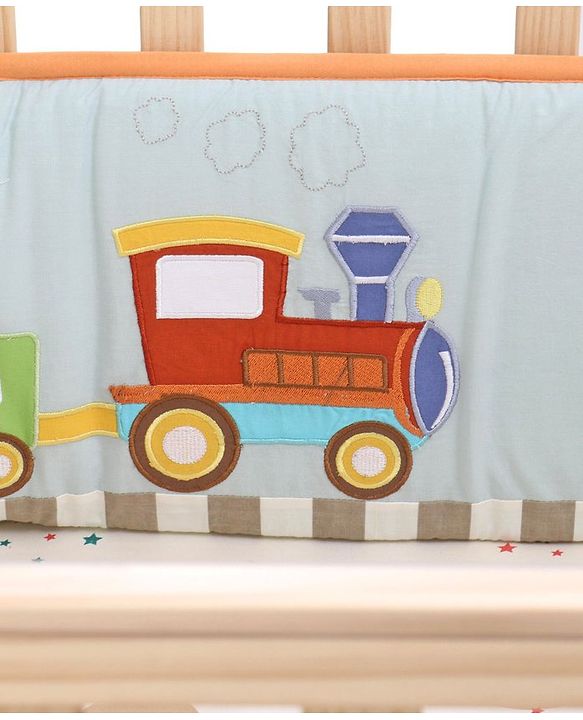 Babyhug Premium Cotton Crib Bumper Regular -Transport Theme (Cot not Included)
