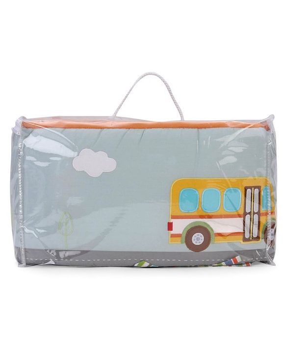 Babyhug Premium Cotton Crib Bumper Regular -Transport Theme (Cot not Included)