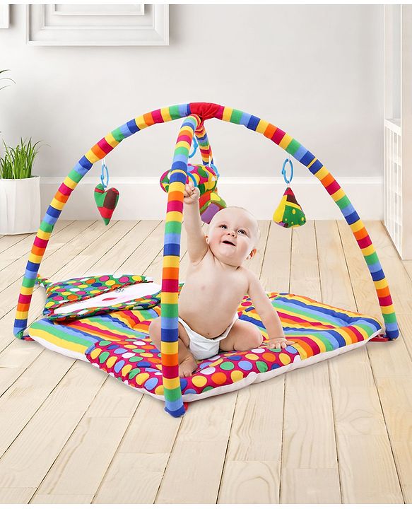 Babyhug Smiling Clown Twist N Fold Activity Play Gym - Multicolour