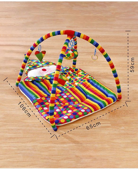 Babyhug Smiling Clown Twist N Fold Activity Play Gym - Multicolour