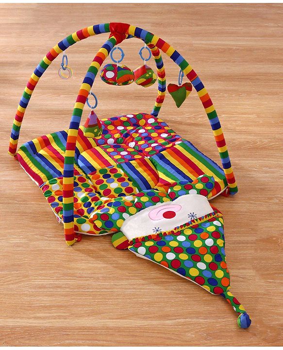 Babyhug Smiling Clown Twist N Fold Activity Play Gym - Multicolour