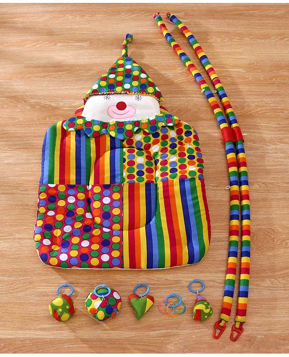 Babyhug Smiling Clown Twist N Fold Activity Play Gym - Multicolour