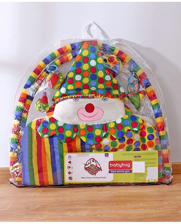 Babyhug Smiling Clown Twist N Fold Activity Play Gym - Multicolour