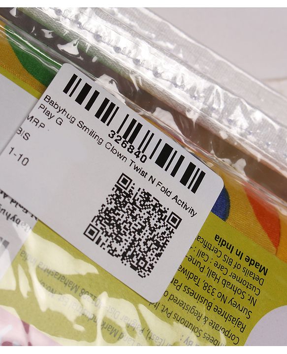 Babyhug Smiling Clown Twist N Fold Activity Play Gym - Multicolour