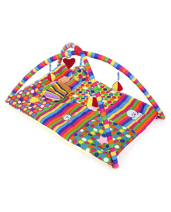 Babyhug I Love Mom Applique Twist N Fold Activity Play Gym - Multicolour