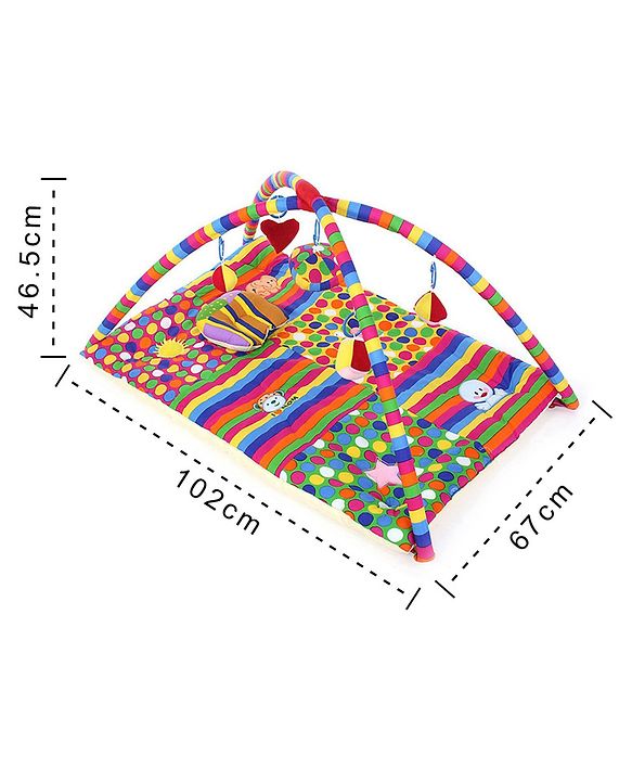 Babyhug I Love Mom Applique Twist N Fold Activity Play Gym - Multicolour