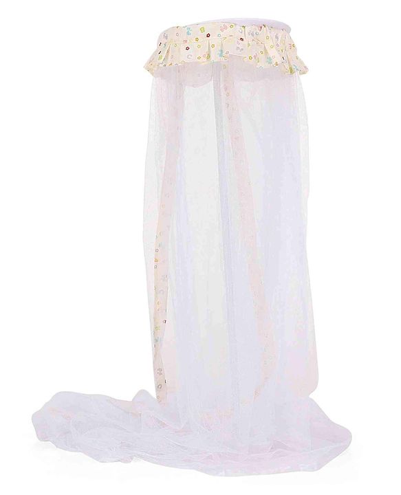 Babyhug Little Elephant Wooden Cradle with Wheels & Big Storage Drawers for Toys - Blue White| Balanced Swing| Mosquito Net| Swing Lock| Wheels with Lock| Easy to Assemble