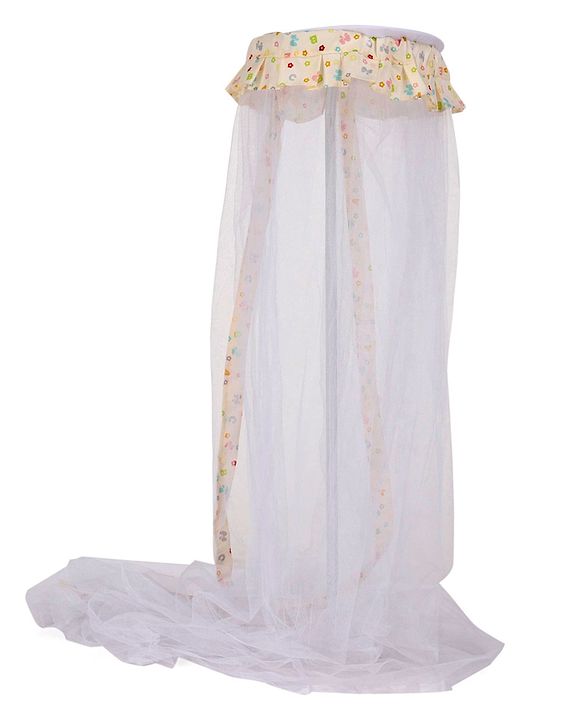 Babyhug Little Elephant Wooden Cradle with Wheels & Big Storage Drawers for Toys - Blue White| Balanced Swing| Mosquito Net| Swing Lock| Wheels with Lock| Easy to Assemble