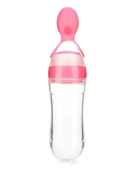 Babyhug Squeezy Silicone Food Feeder- Pink