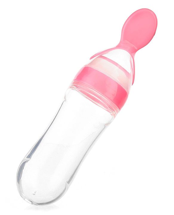 Babyhug Squeezy Silicone Food Feeder- Pink