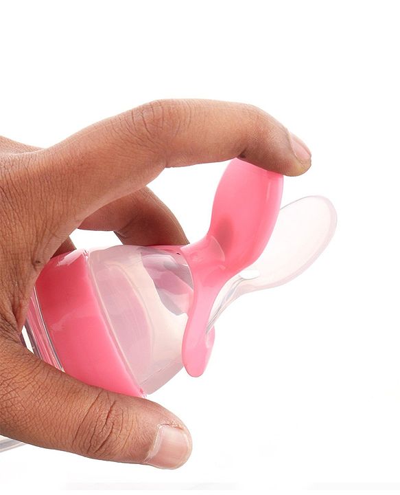 Babyhug Squeezy Silicone Food Feeder- Pink