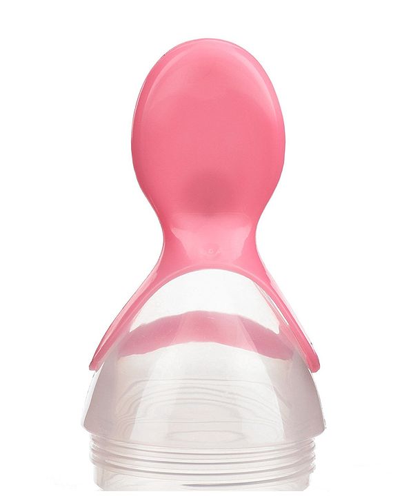 Babyhug Squeezy Silicone Food Feeder- Pink