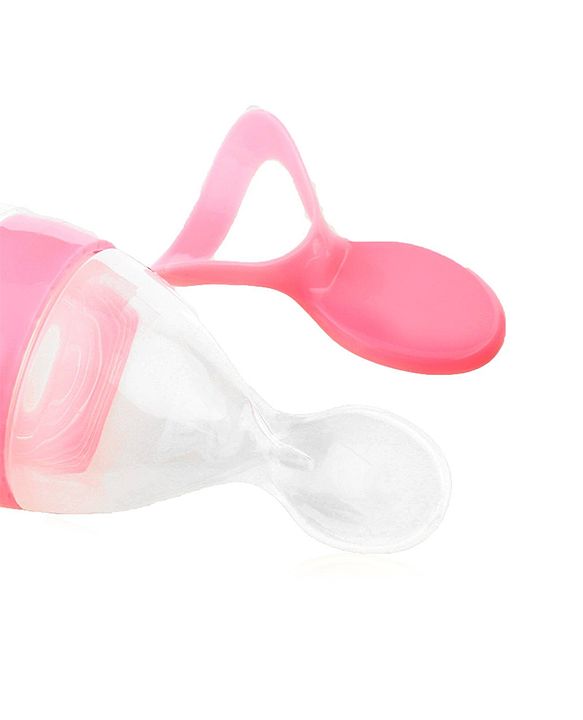 Babyhug Squeezy Silicone Food Feeder- Pink