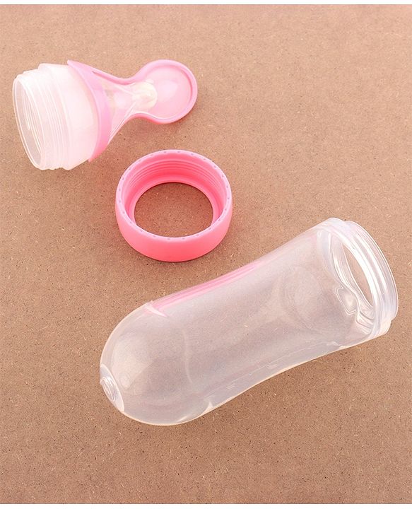 Babyhug Squeezy Silicone Food Feeder- Pink