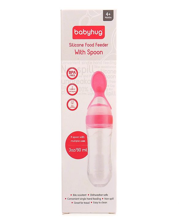 Babyhug Squeezy Silicone Food Feeder- Pink