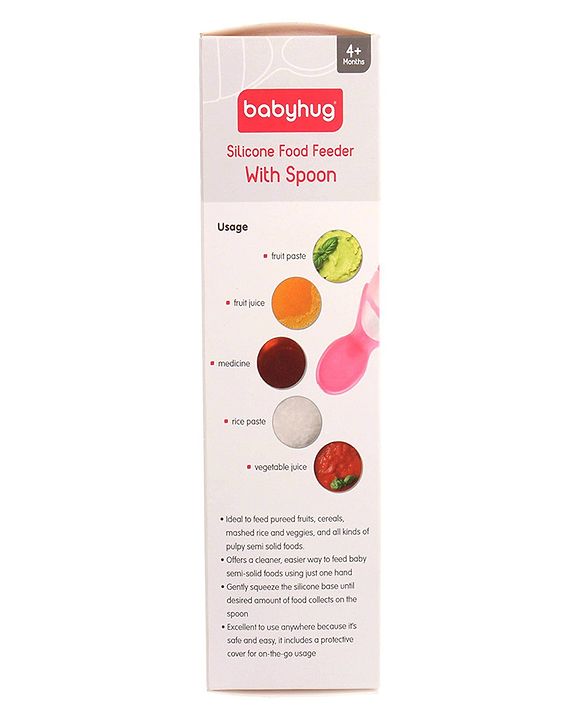 Babyhug Squeezy Silicone Food Feeder- Pink