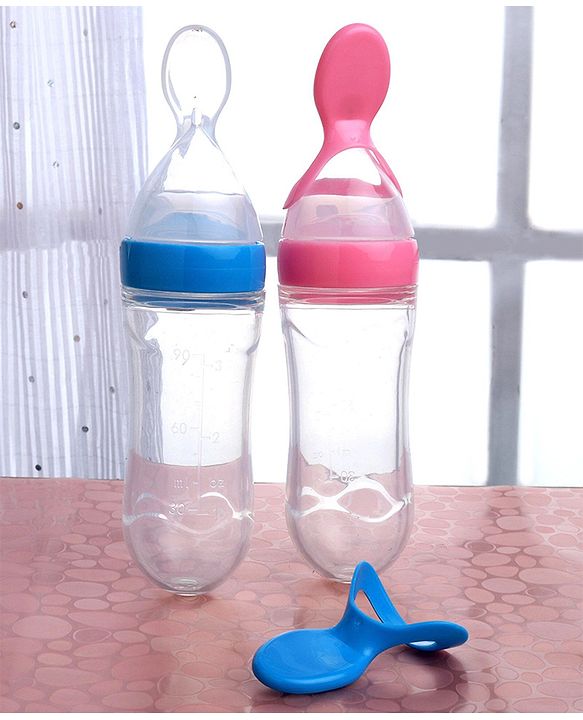 Babyhug Squeezy Silicone Food Feeder- Pink