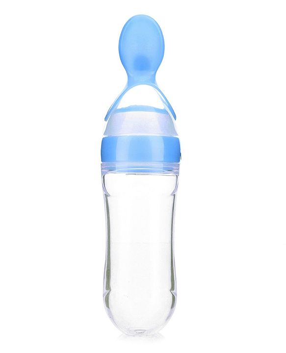 Babyhug Squeezy Silicone Food Feeder- Blue