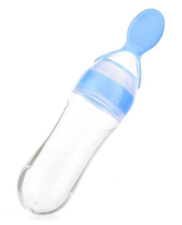 Babyhug Squeezy Silicone Food Feeder- Blue