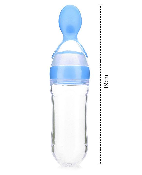 Babyhug Squeezy Silicone Food Feeder- Blue