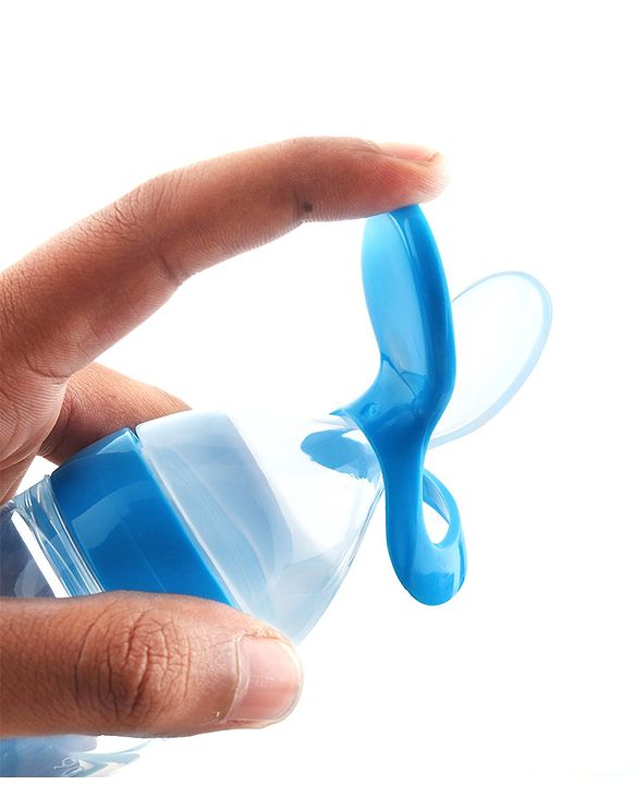 Babyhug Squeezy Silicone Food Feeder- Blue