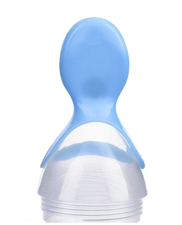 Babyhug Squeezy Silicone Food Feeder- Blue