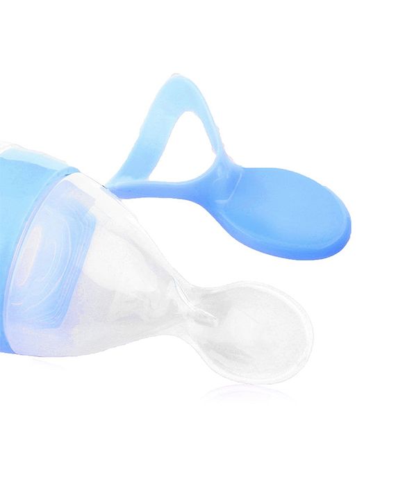 Babyhug Squeezy Silicone Food Feeder- Blue